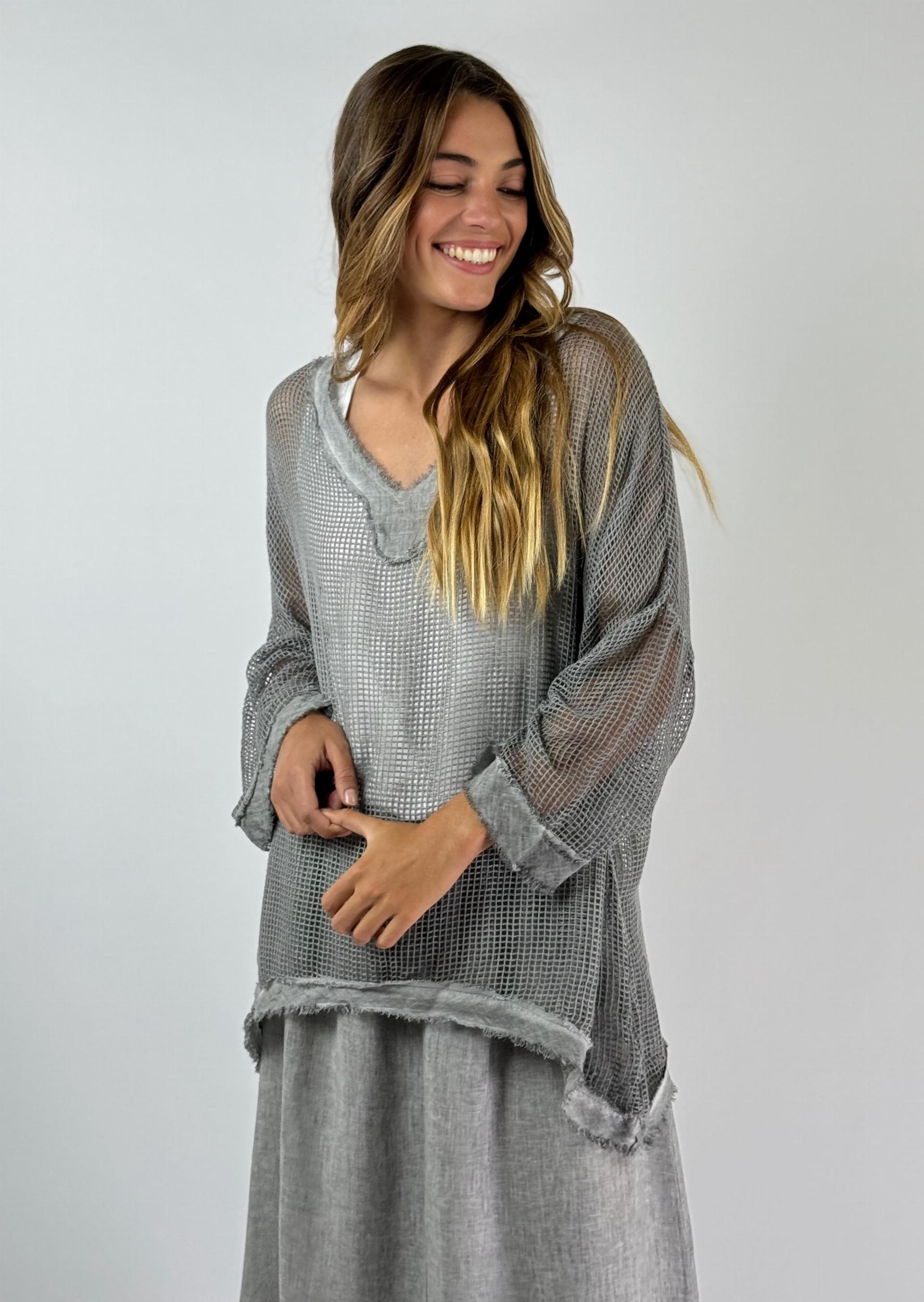 TOP AMAPOLA gris talle unico