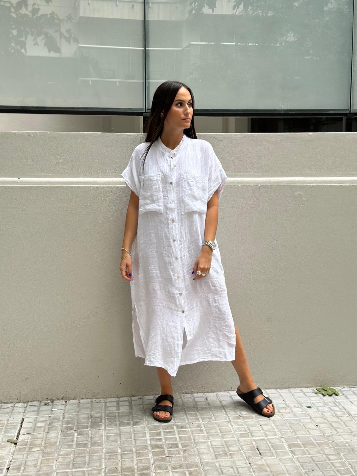 Vestido Camisero Firenze blanco talle unico