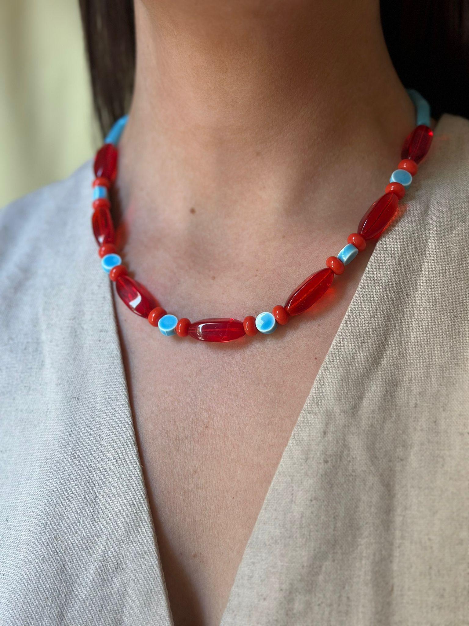 Collar Carroza rojo talle unico