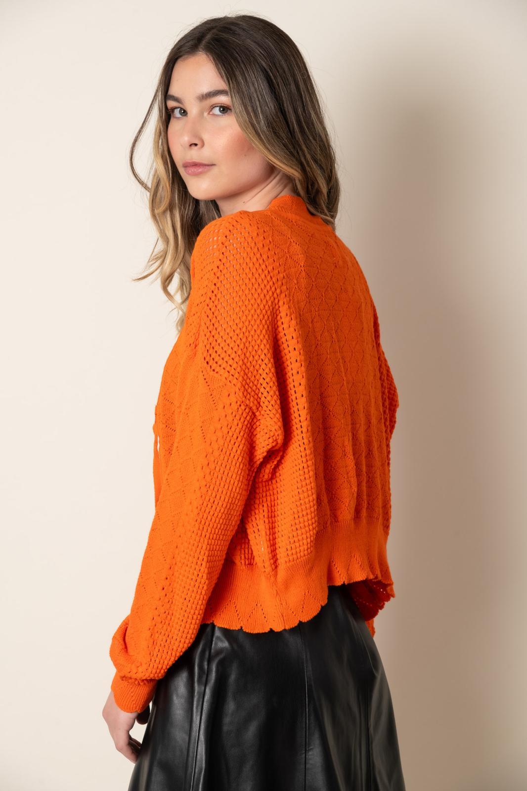 CARDIGAN ALICANTE naranja talle unico