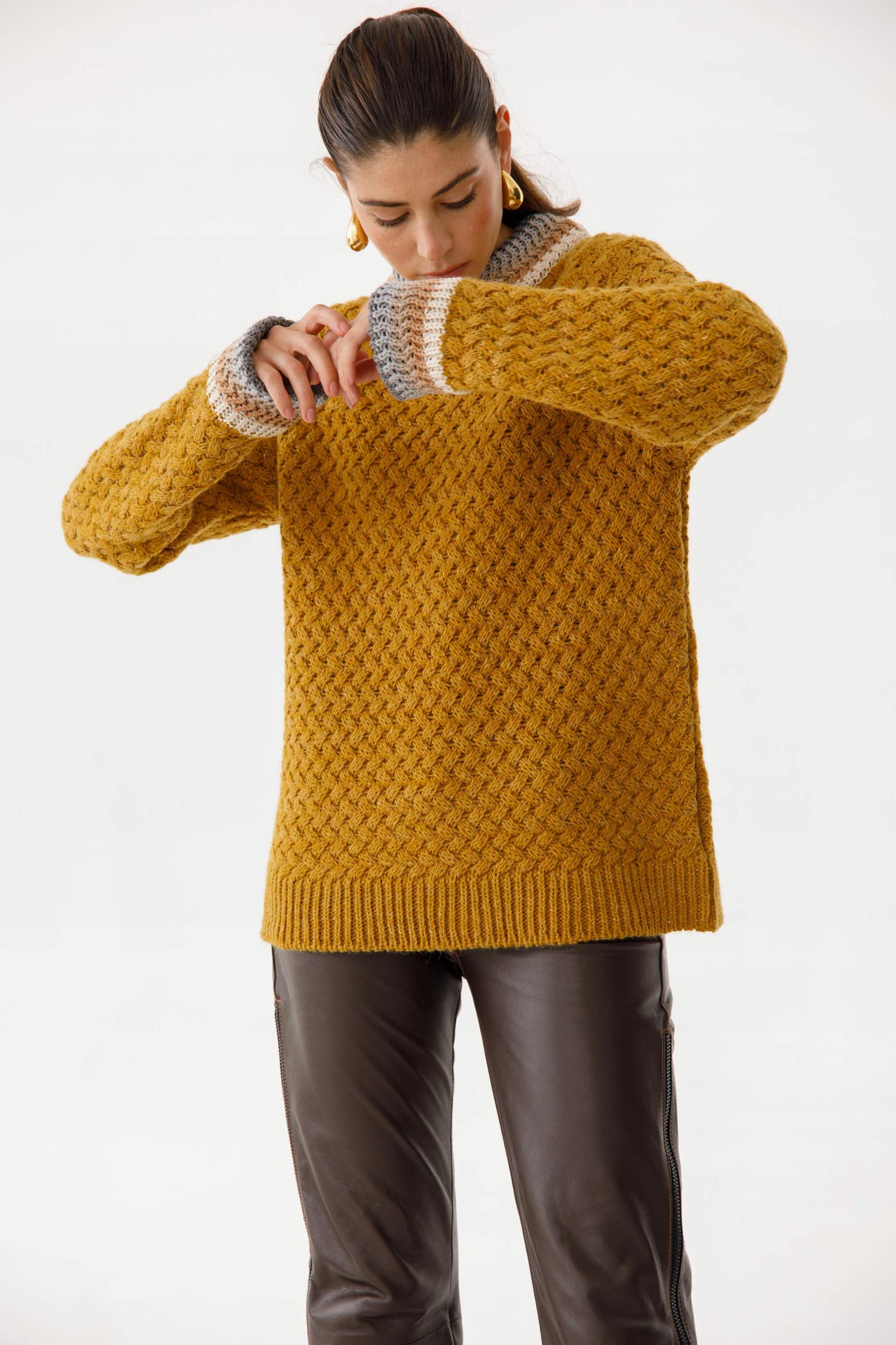 Sweater Funhouse ocre talle unico