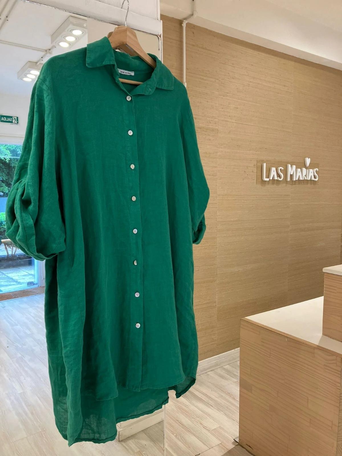 Vestido Camisero Venecia verde talle unico