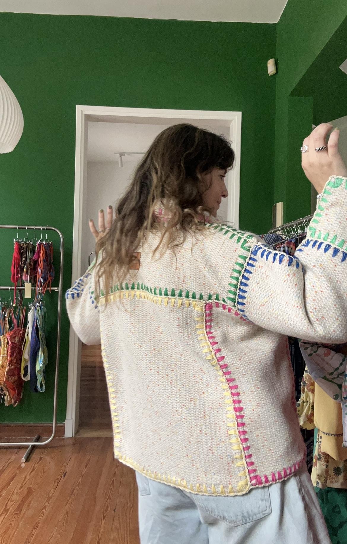Chaqueta June crudo talle unico