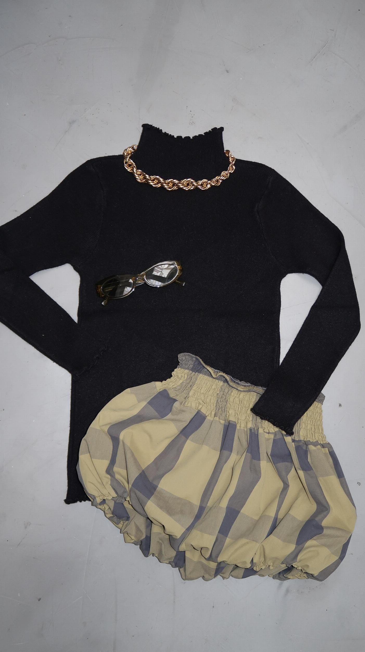 Polera Rulotte negro talle unico
