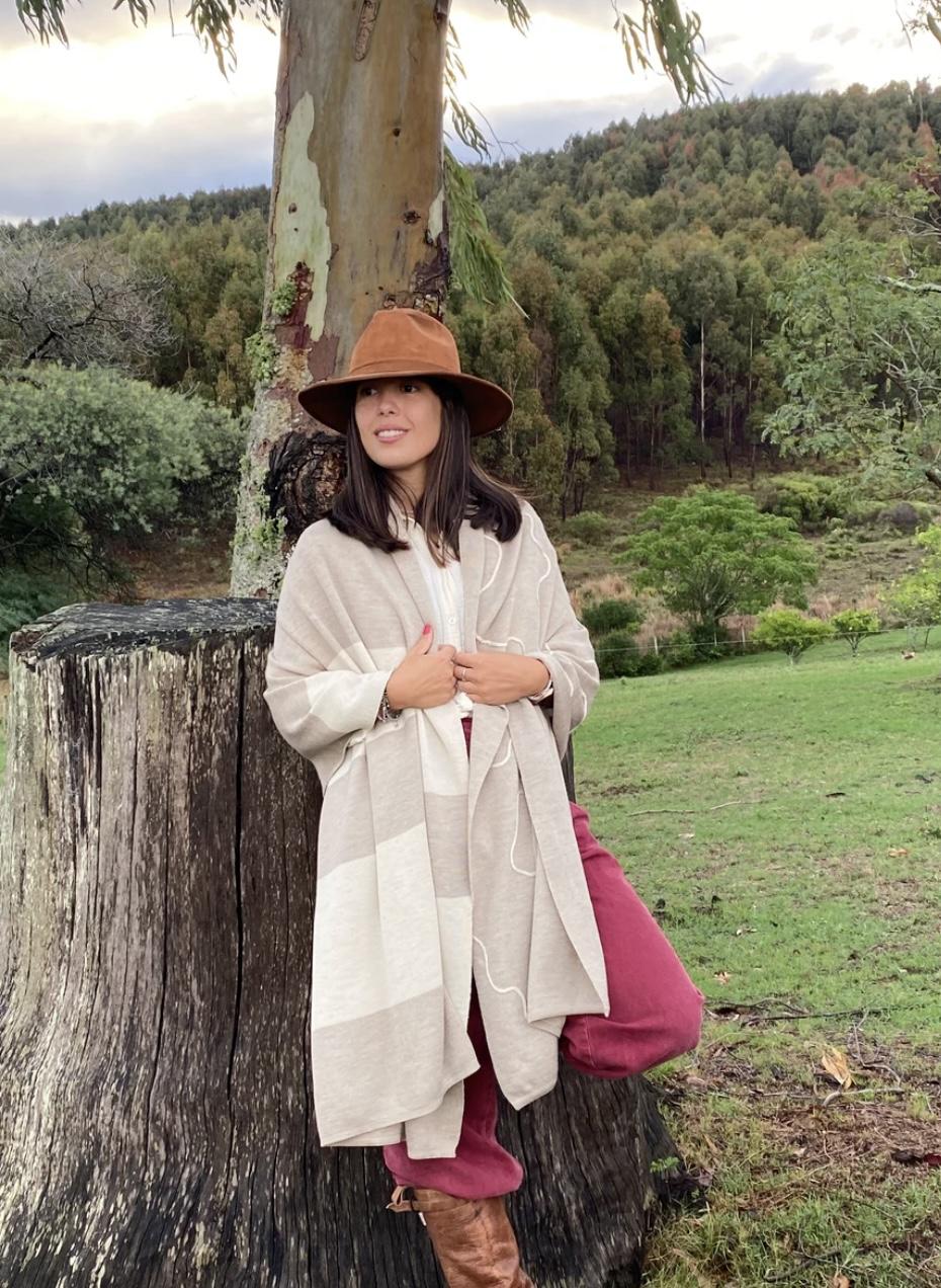 Pashmina Arabesco crudo talle unico