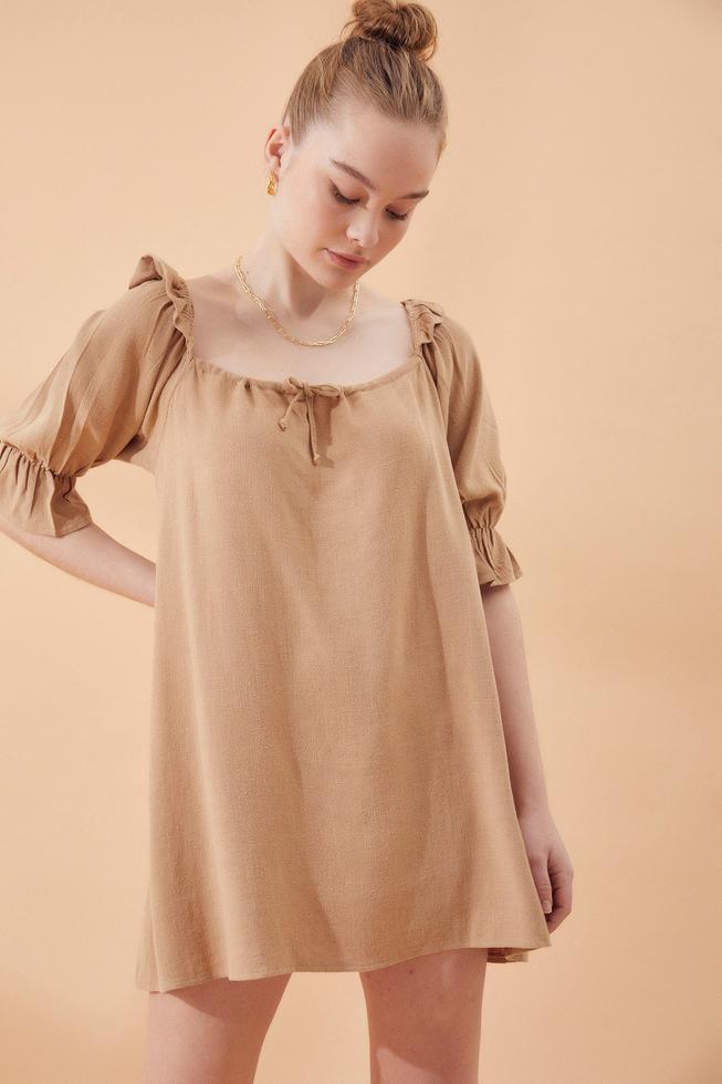 VESTIDO CAPRI camel m/l