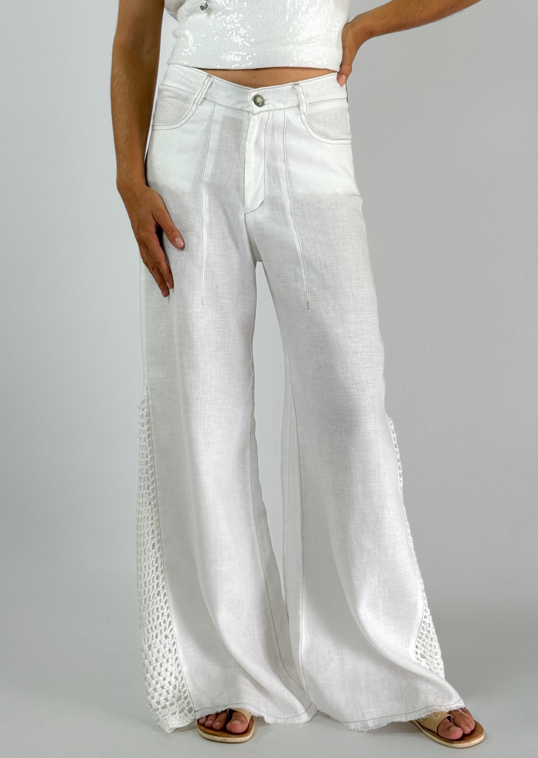 PANTALON JACINTO NEW CROCHET blanco s