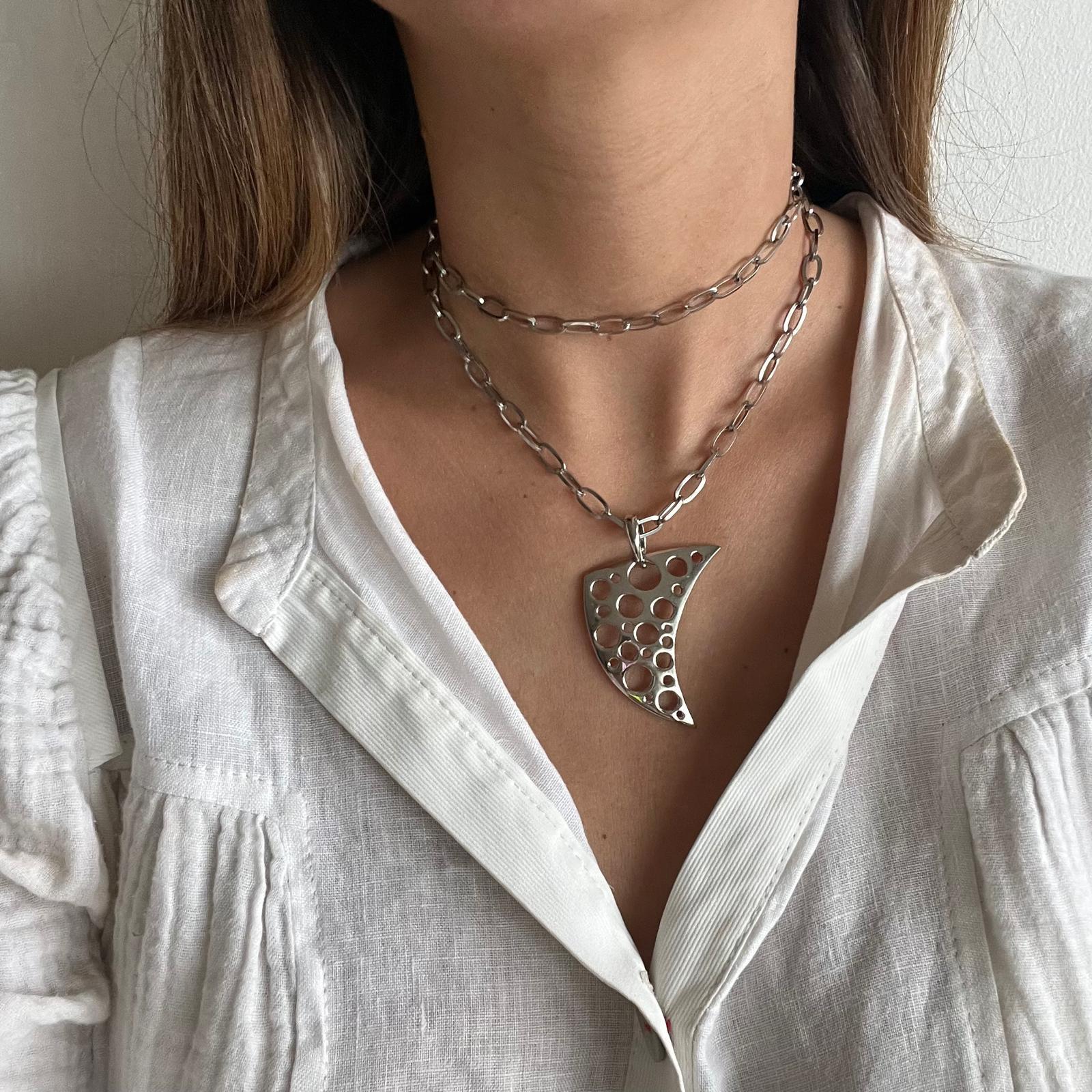 Collar Hanna plateado n/a