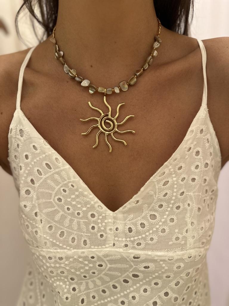 Collar Resplandor dorado talle unico