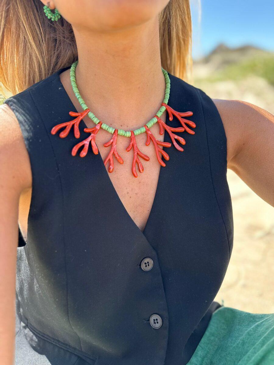 Collar Palm rojo talle unico