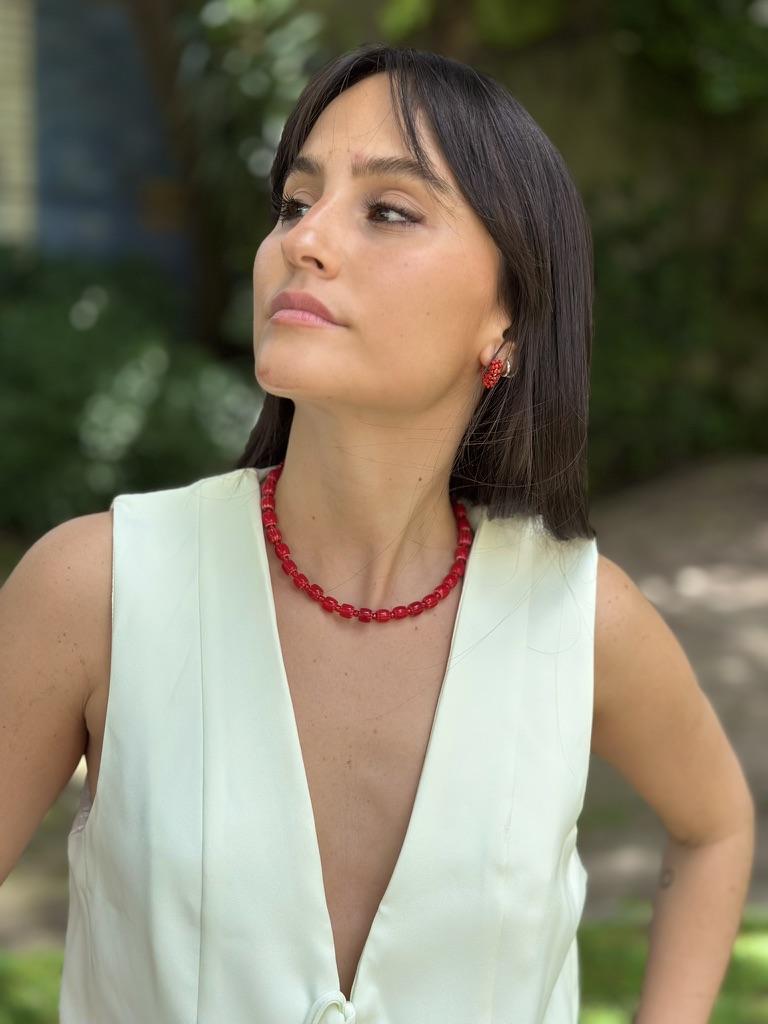 Collar Salsa rojo talle unico
