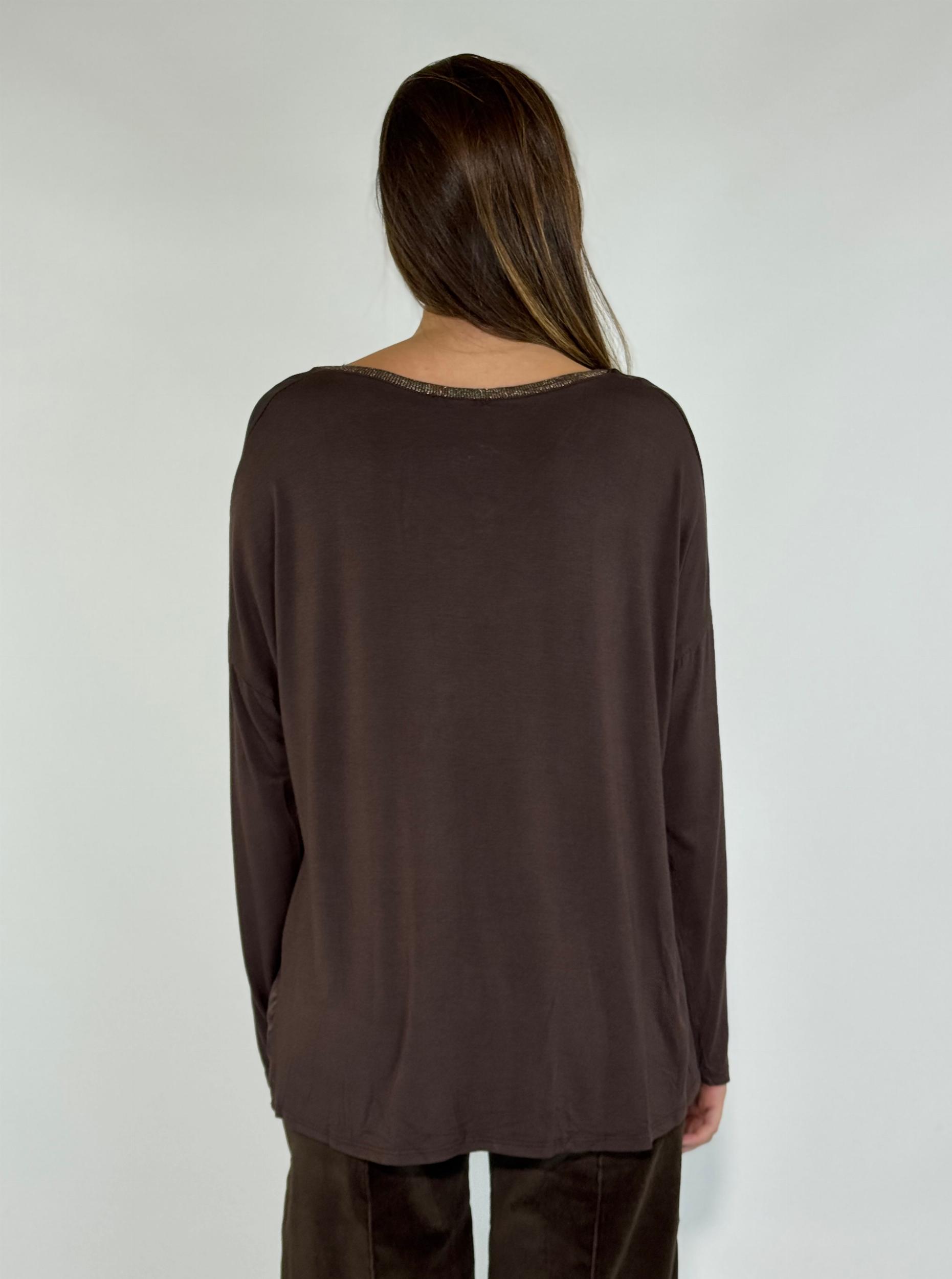 BLUSA IMELDA chocolate m/l
