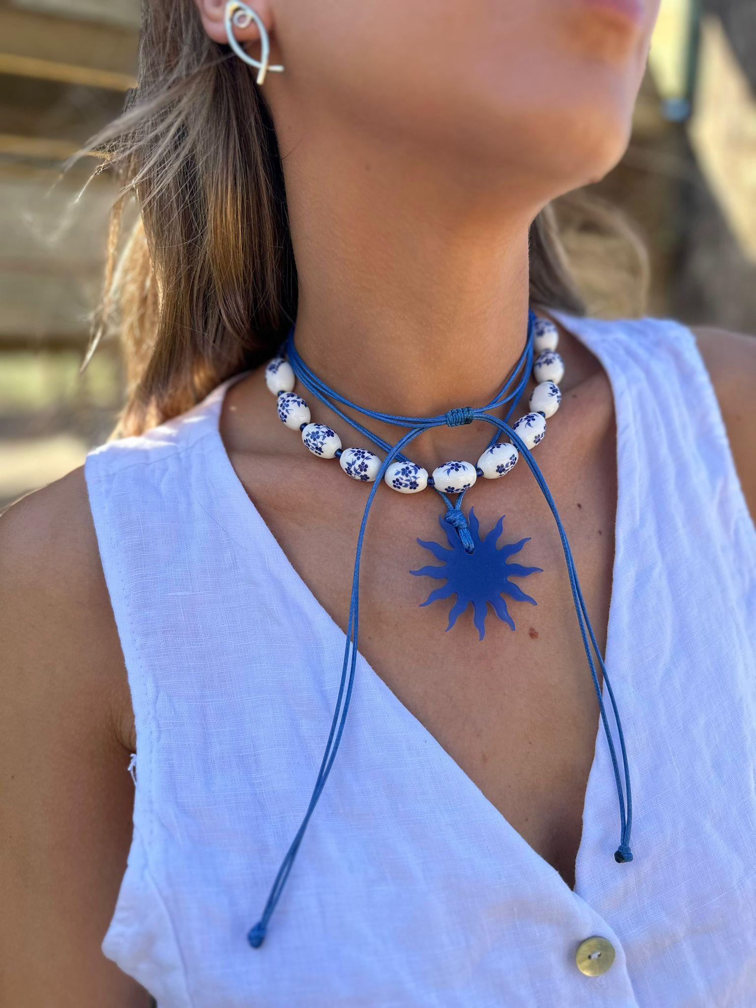 Collar Cantabria azul talle unico