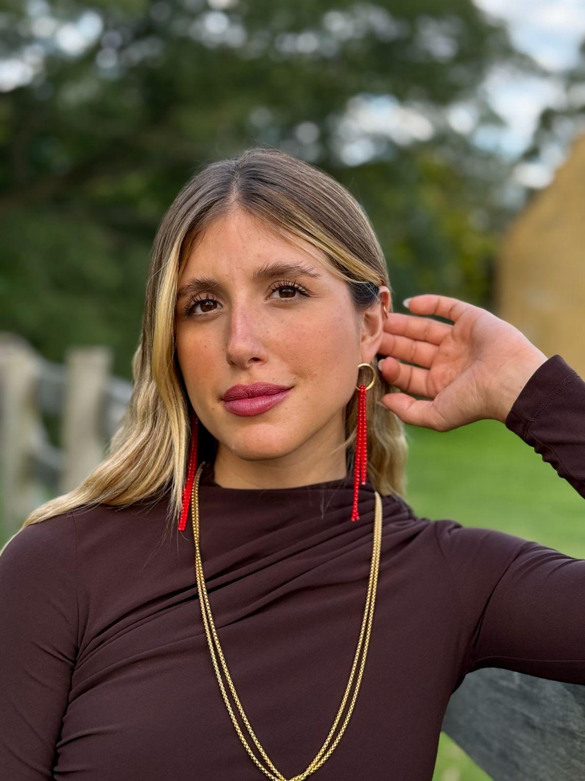 Aro Chic Dorado rojo talle unico