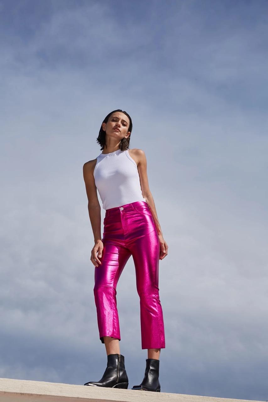 Pantalón Rachel Metallic Pink rosado 1