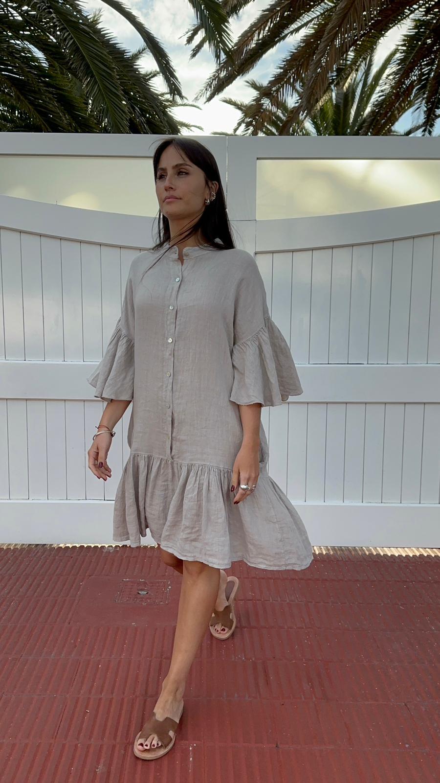 Vestido Capri beige talle unico