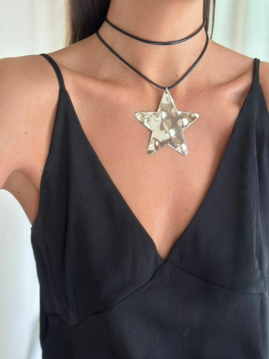 Collar Lali plateado talle unico