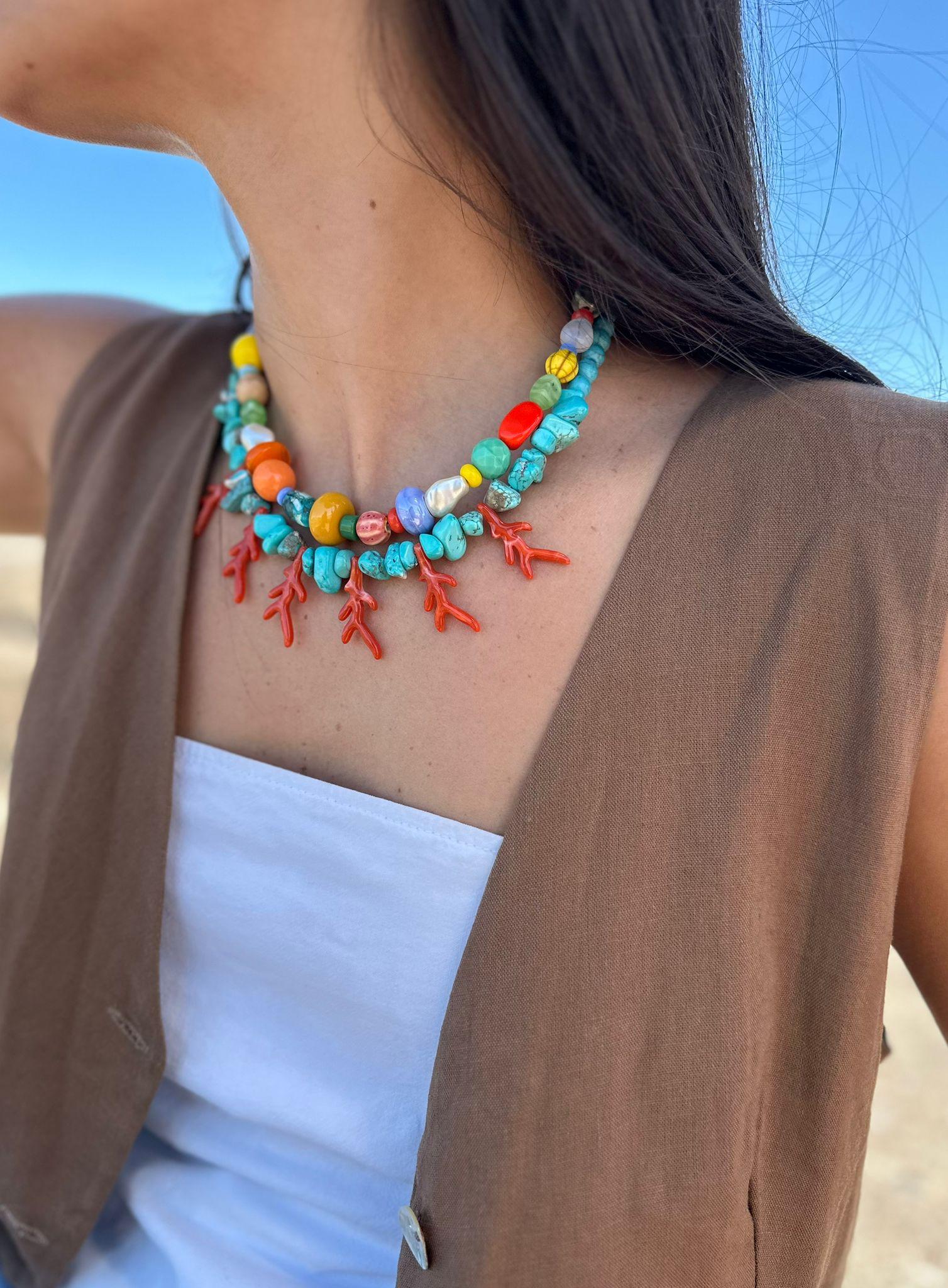 Collar Creta naranja talle unico