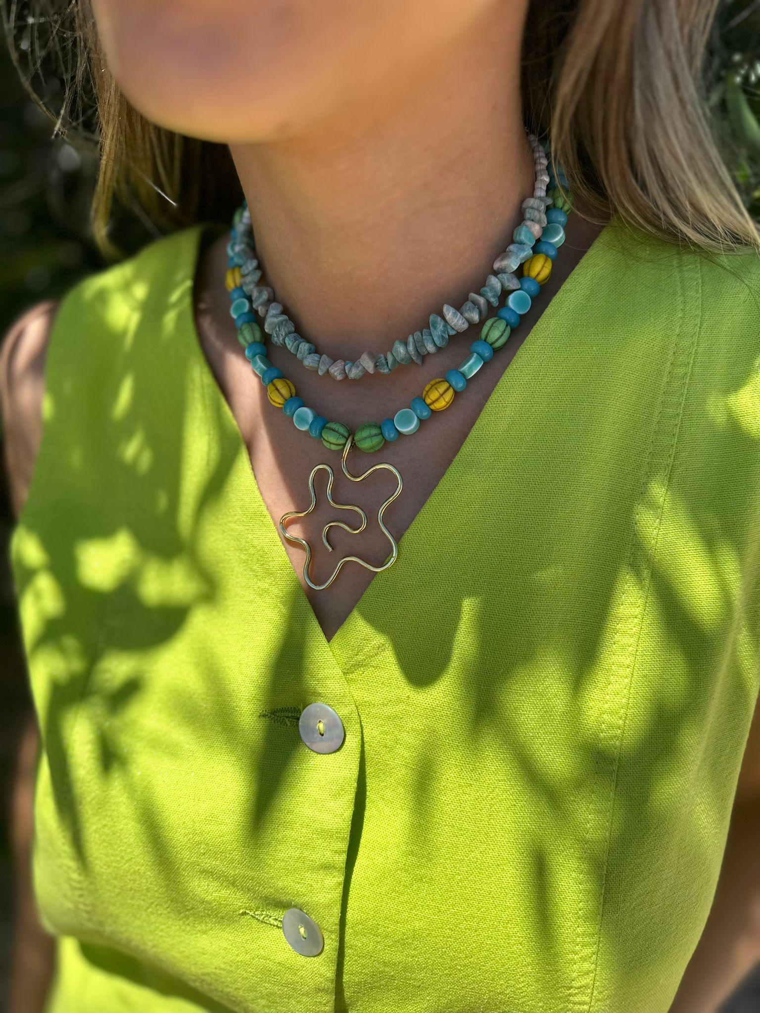 Collar Bob verde agua talle unico