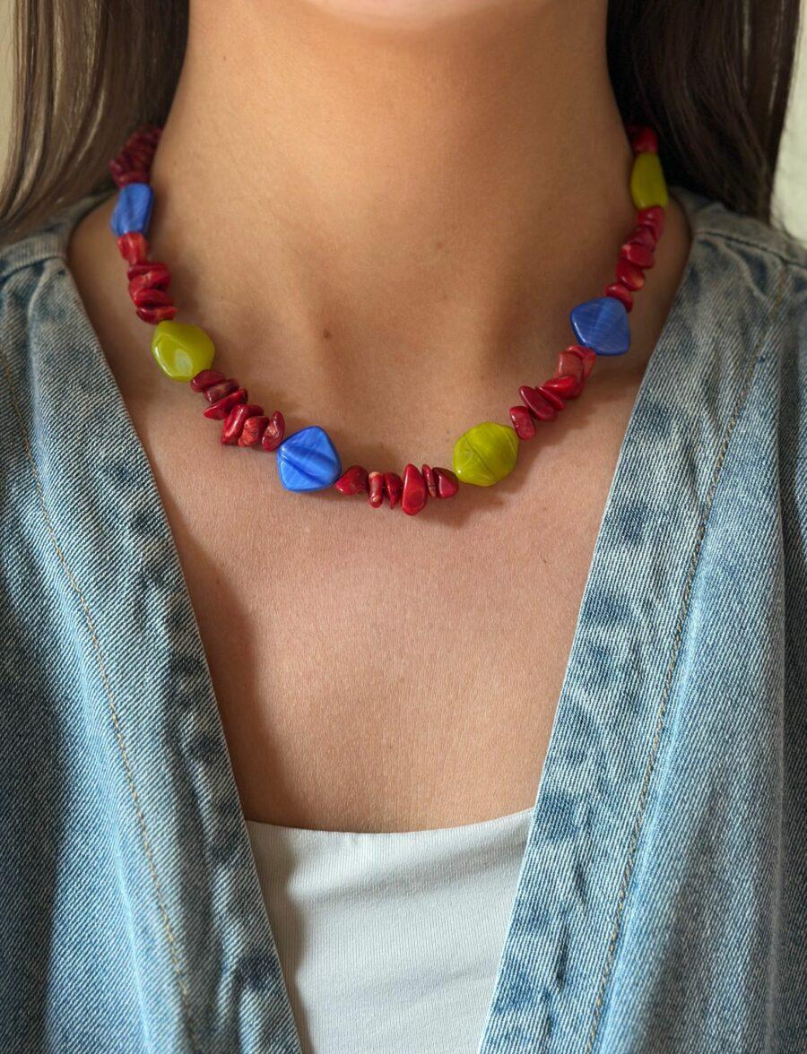 Collar Selva rojo talle unico