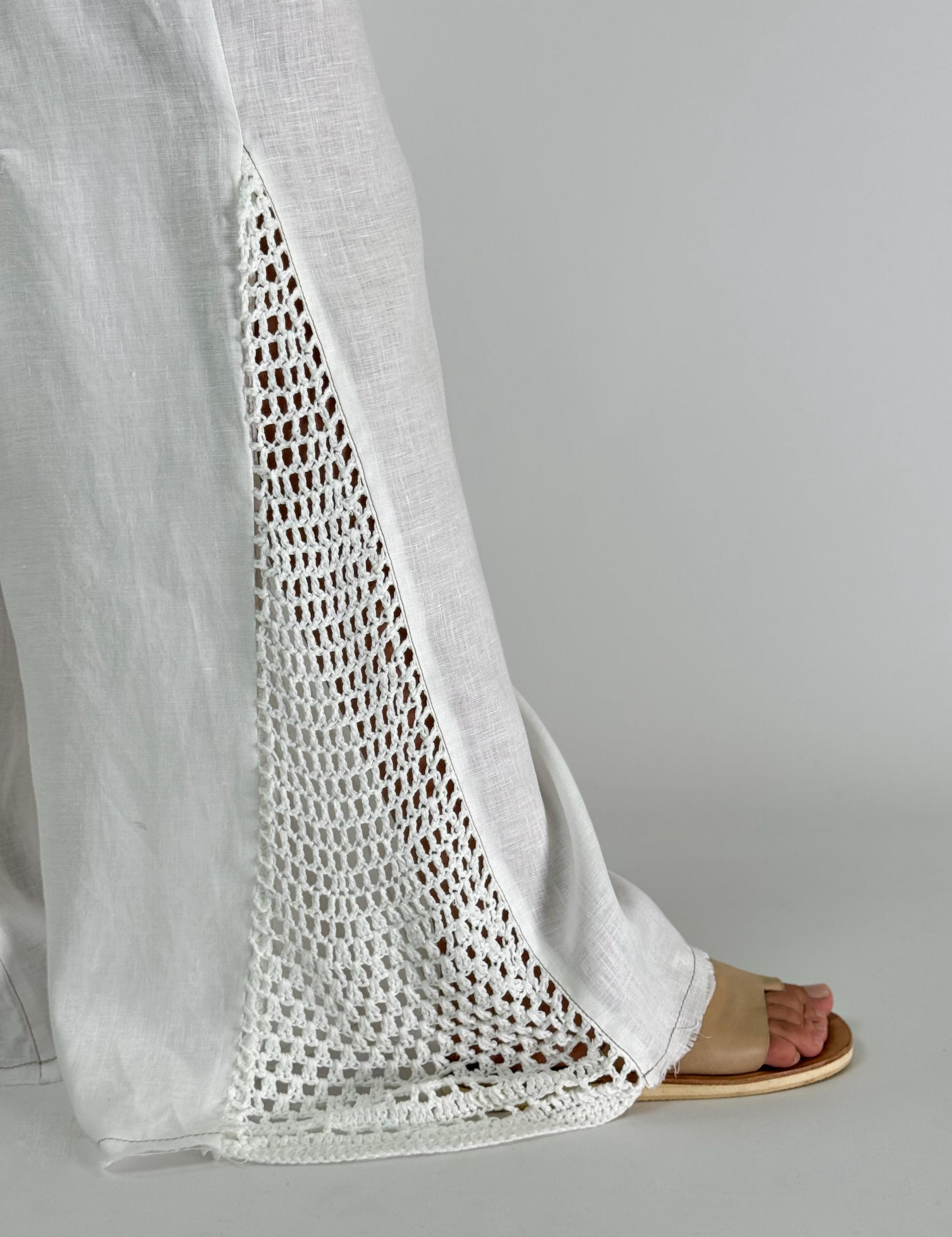 PANTALON JACINTO NEW CROCHET blanco s