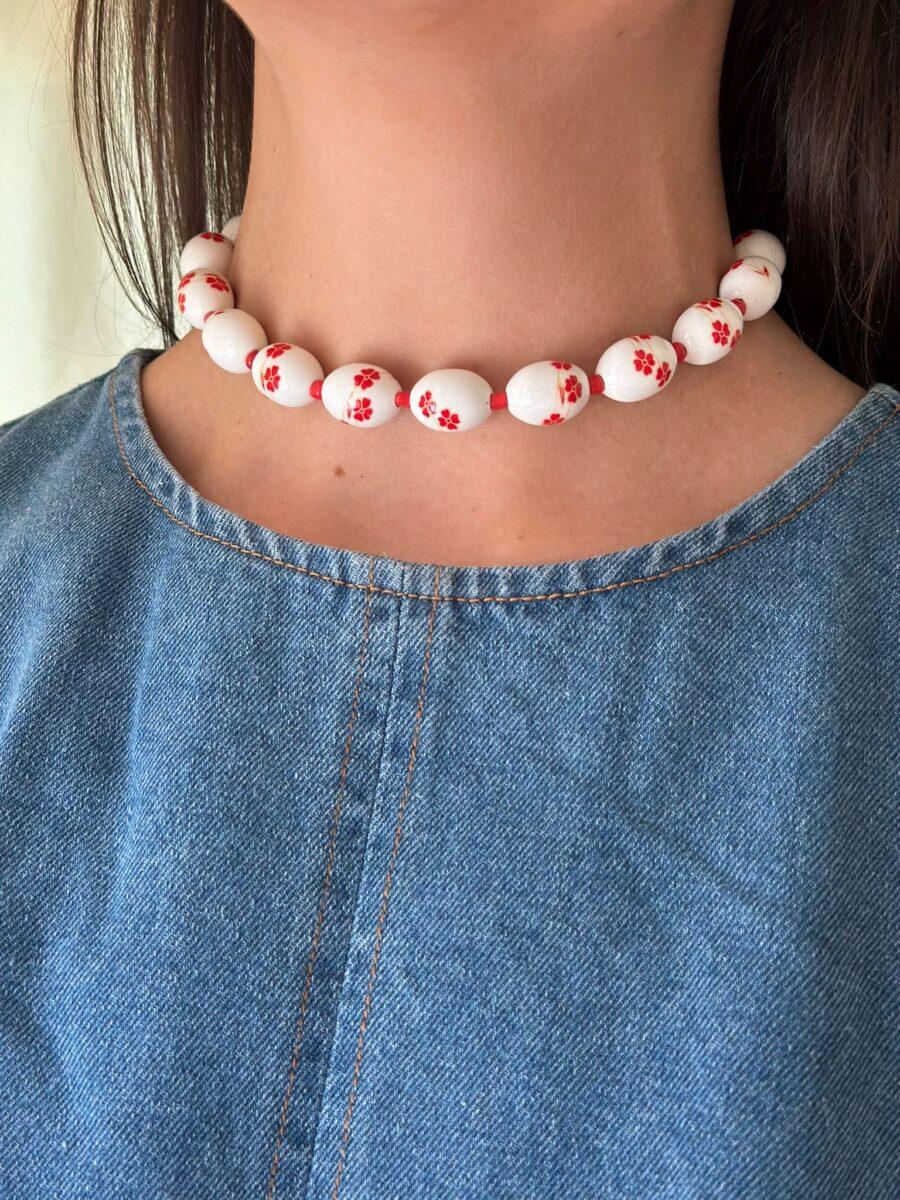 Collar Oia rojo talle unico