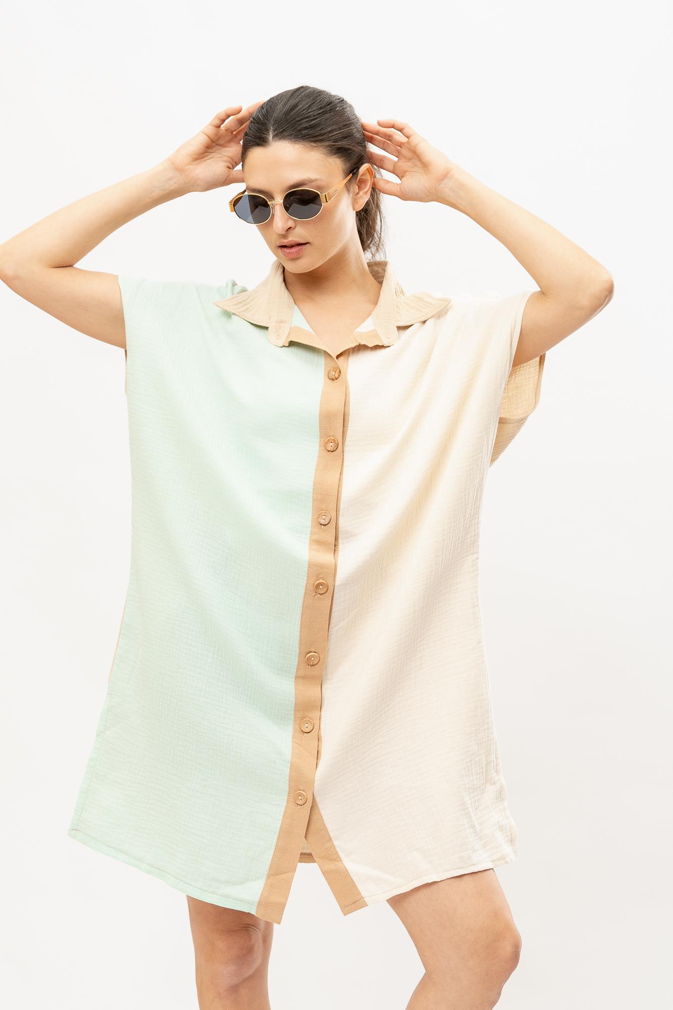 Camisa Fiko beige talle unico