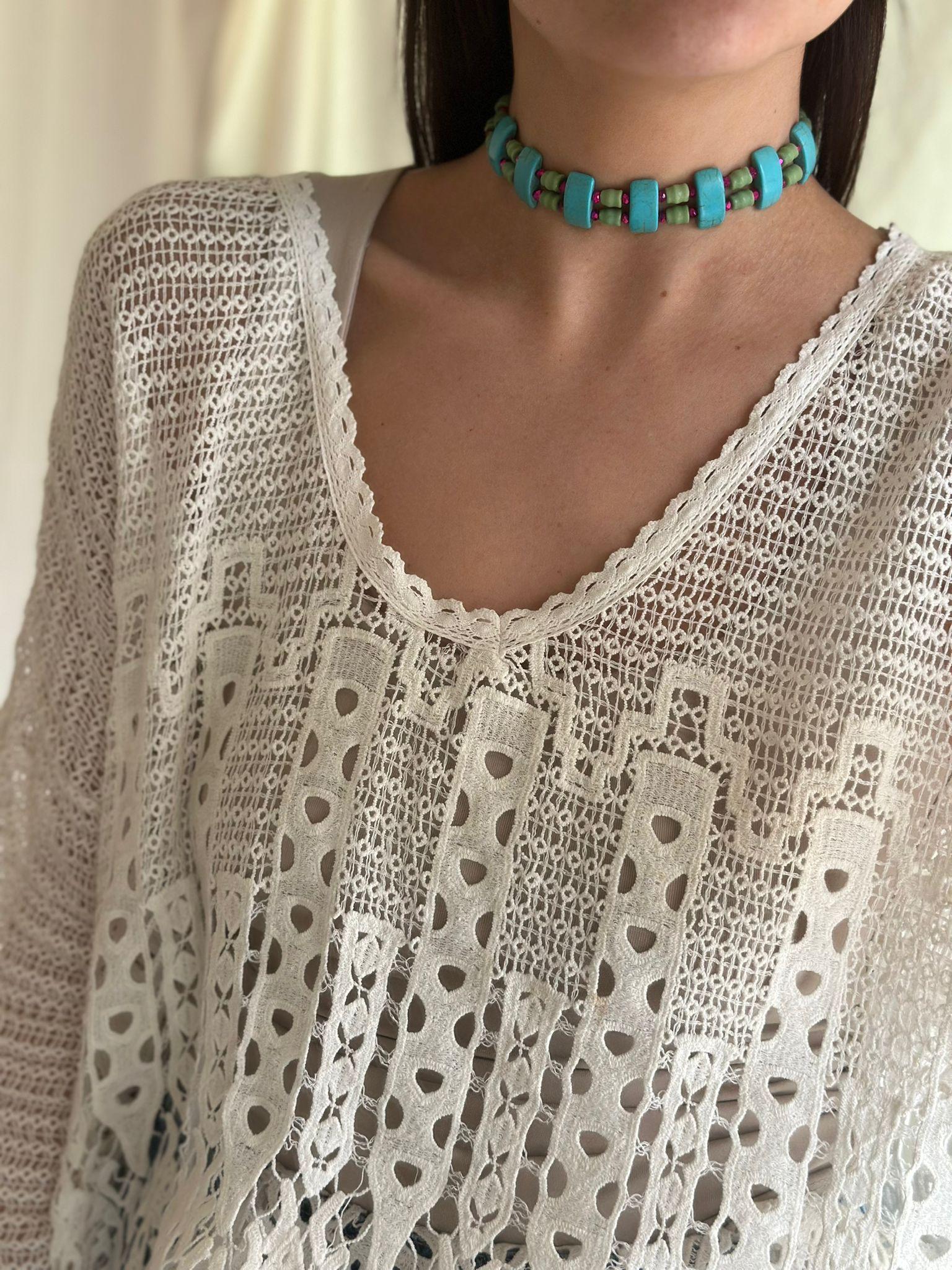 Choker Alegría verde talle unico