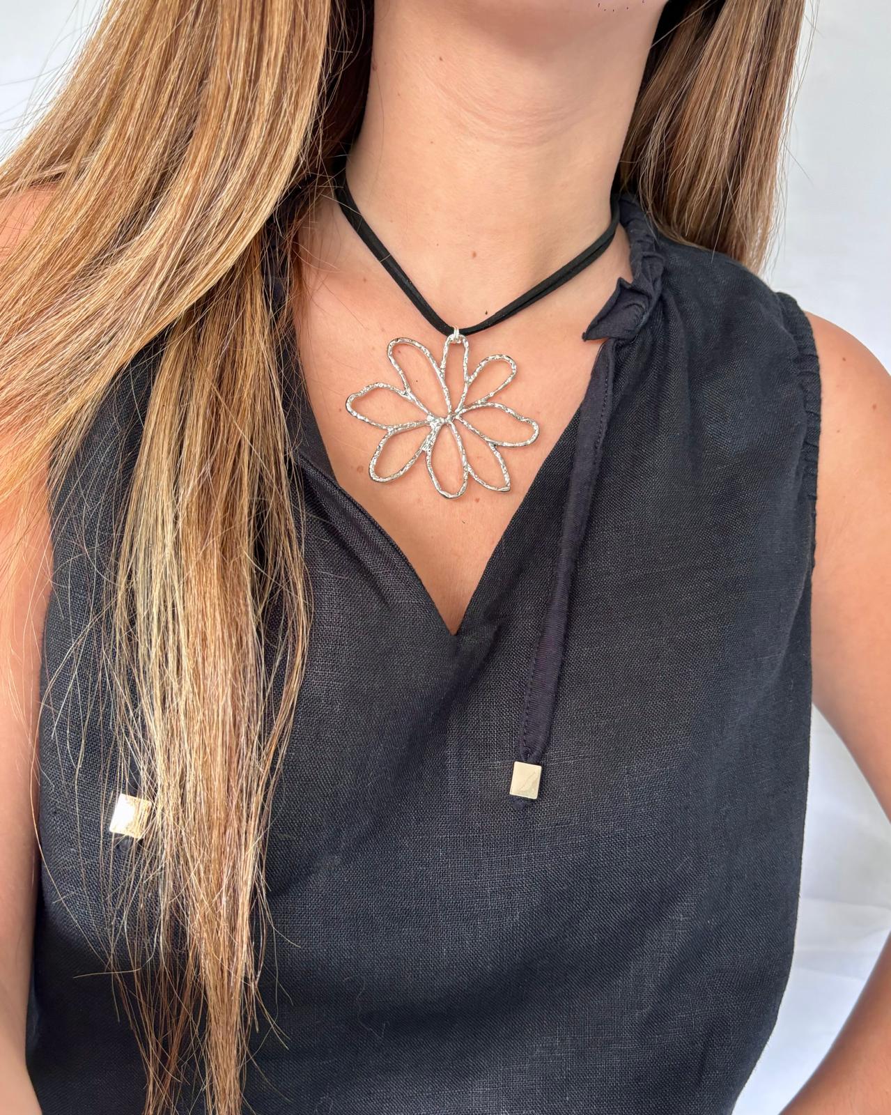 Collar Flora plateado n/a