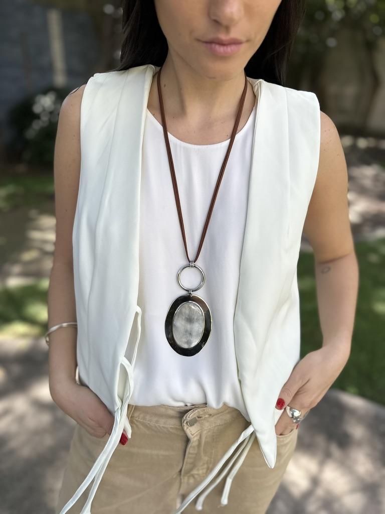 Collar Gili chocolate talle unico