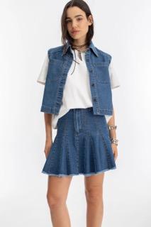 Falda Azalea en Denim - Indigo azul s