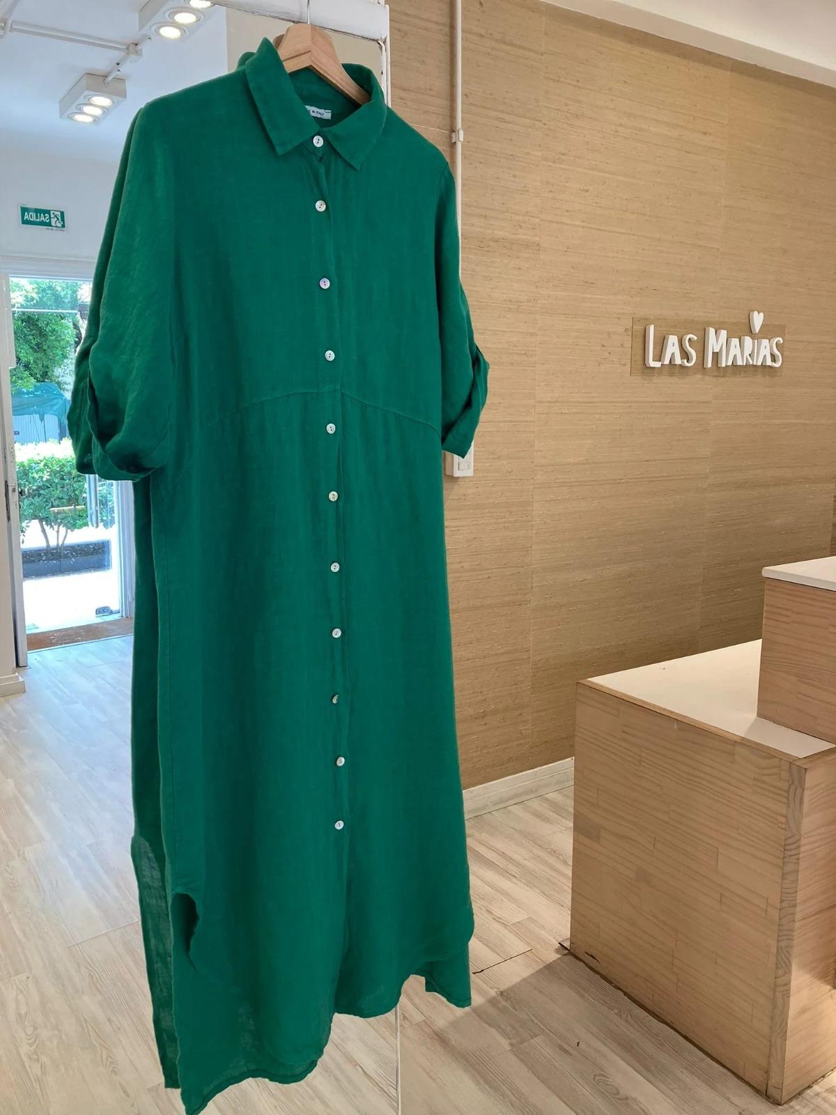 Vestido Camisero Livorno verde talle unico