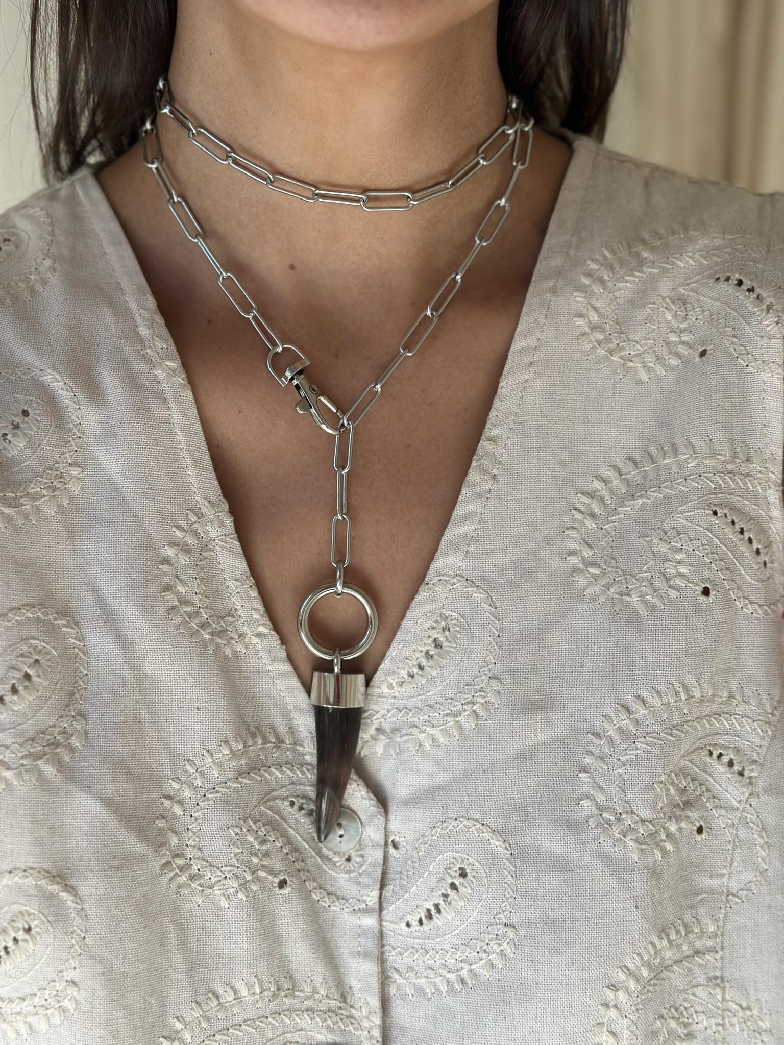 Collar Rolling marron talle unico