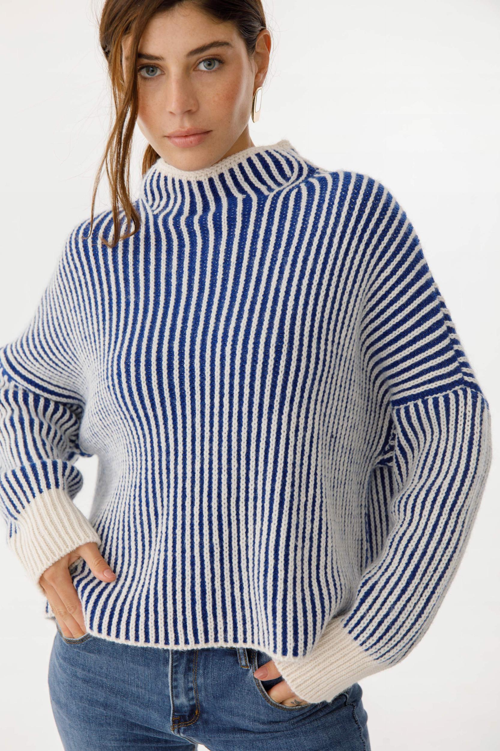 Sweater Tricot azul talle unico