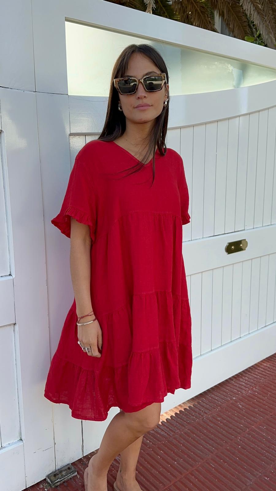 Vestido Volterra rojo talle unico