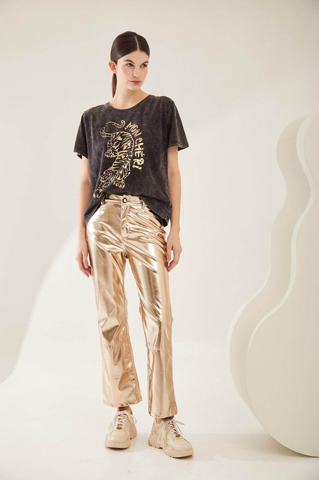 PANTALON METALLIC dorado s