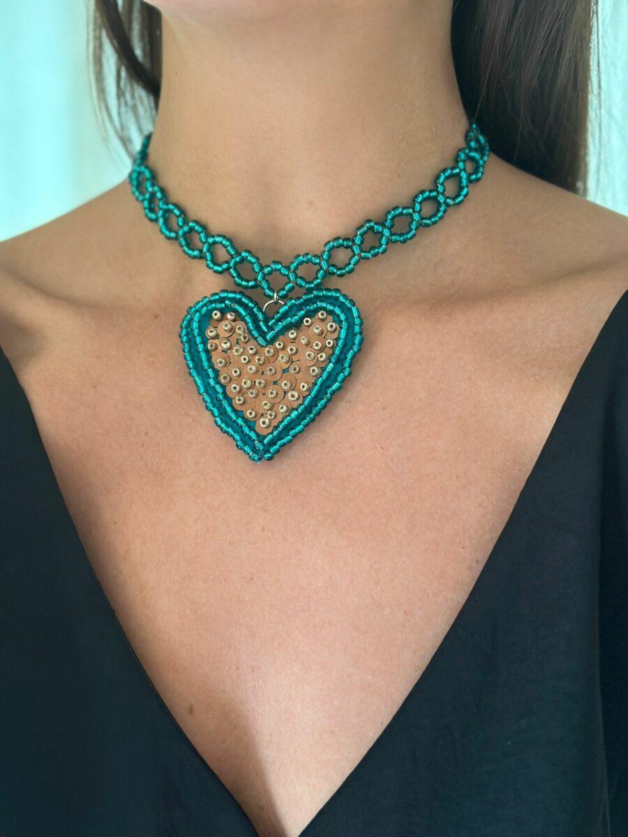 Collar Gossip petroleo talle unico