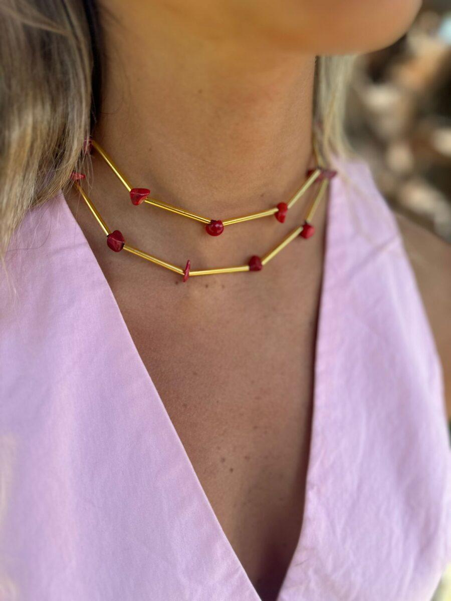 Collar Hvar dorado talle unico