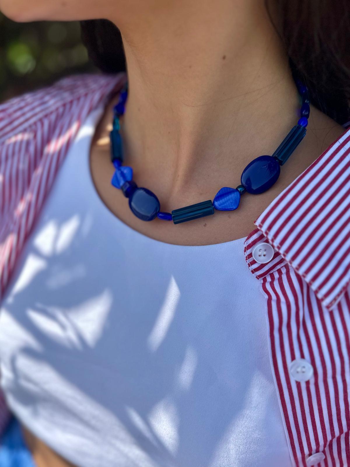 Collar Profundidad azul talle unico