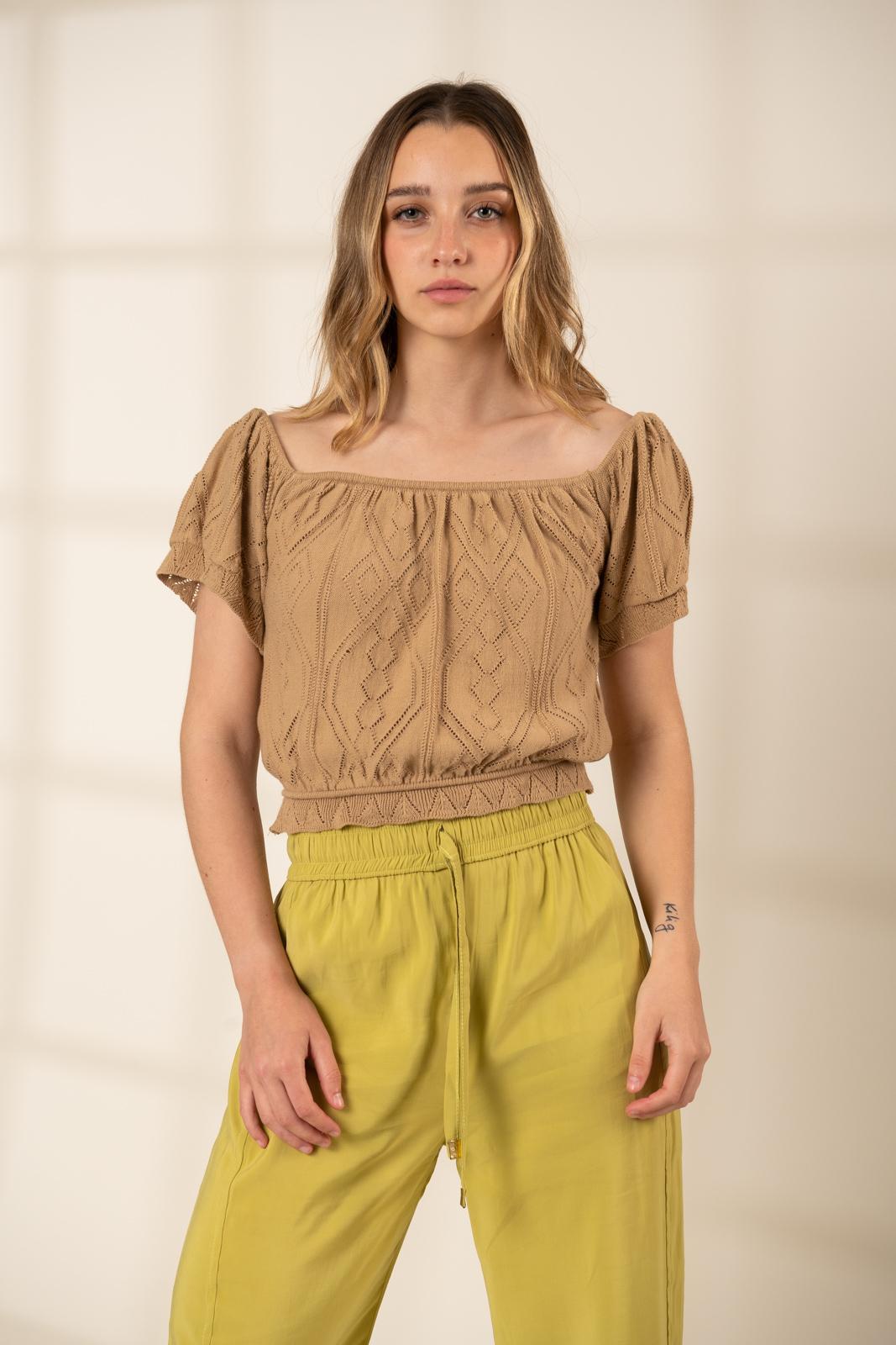 TOP BILBAO camel talle unico