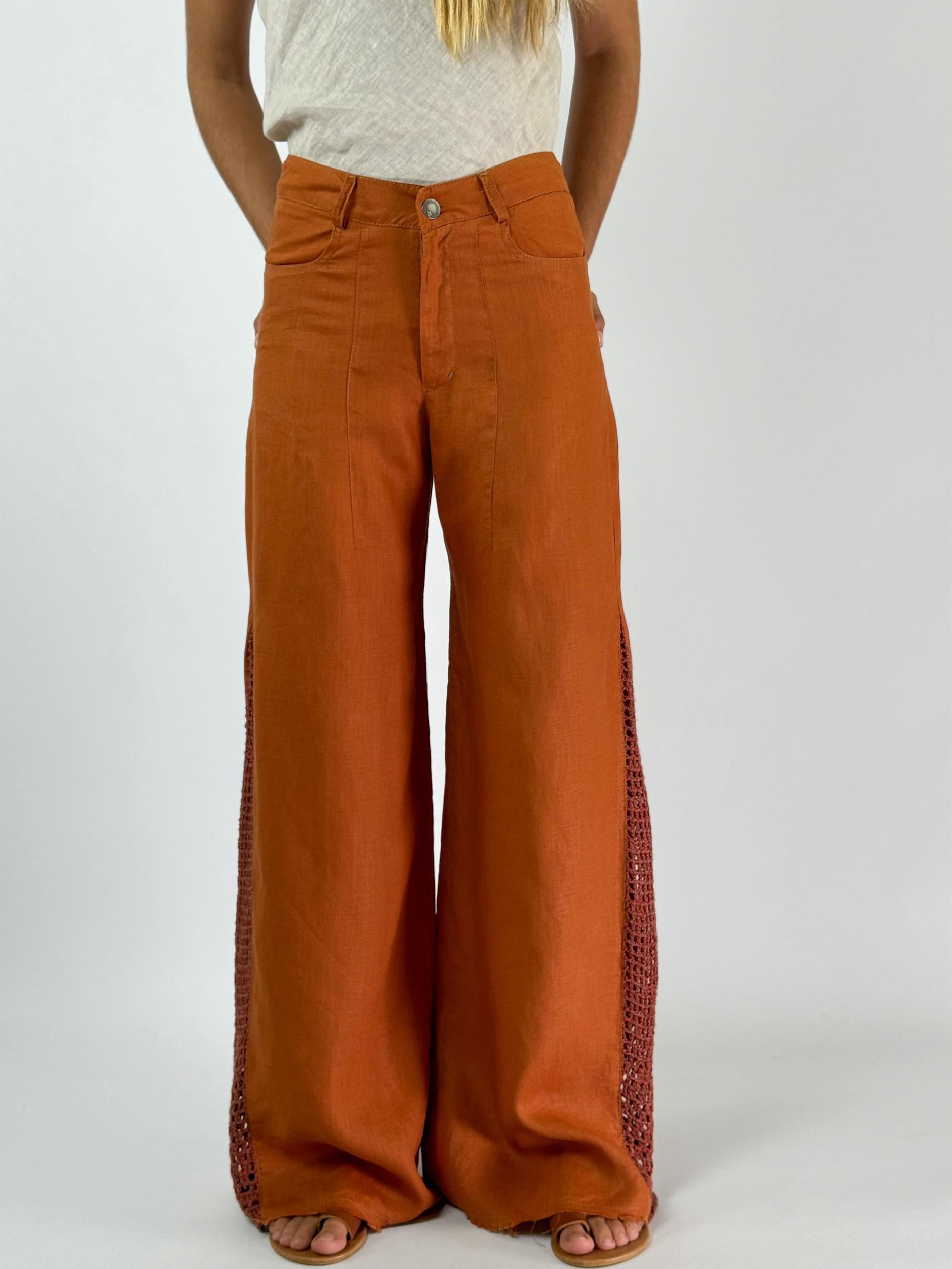 PANTALON JACINTO NEW CROCHET terracota xs