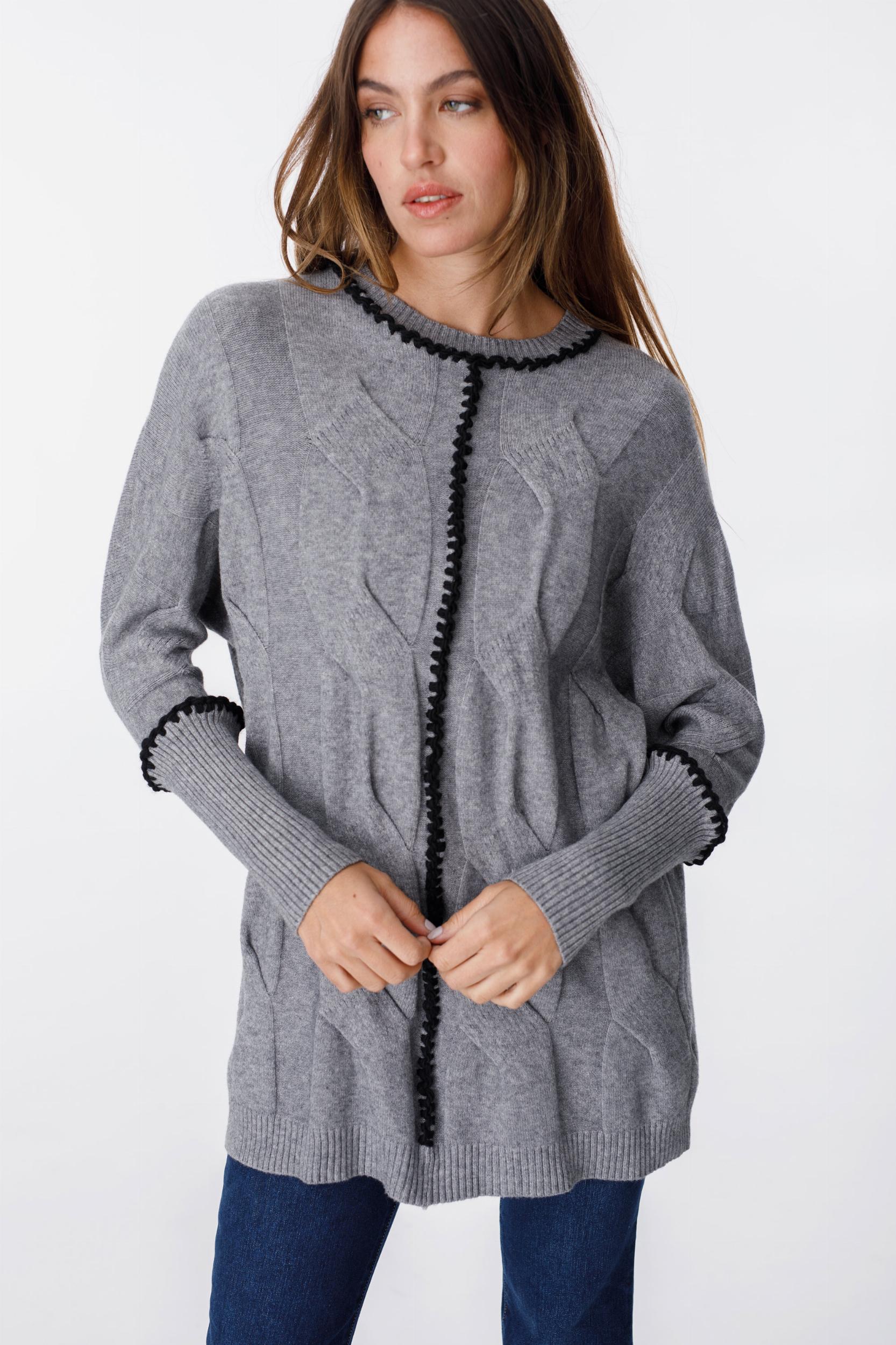 Sweater Tredici gris talle unico