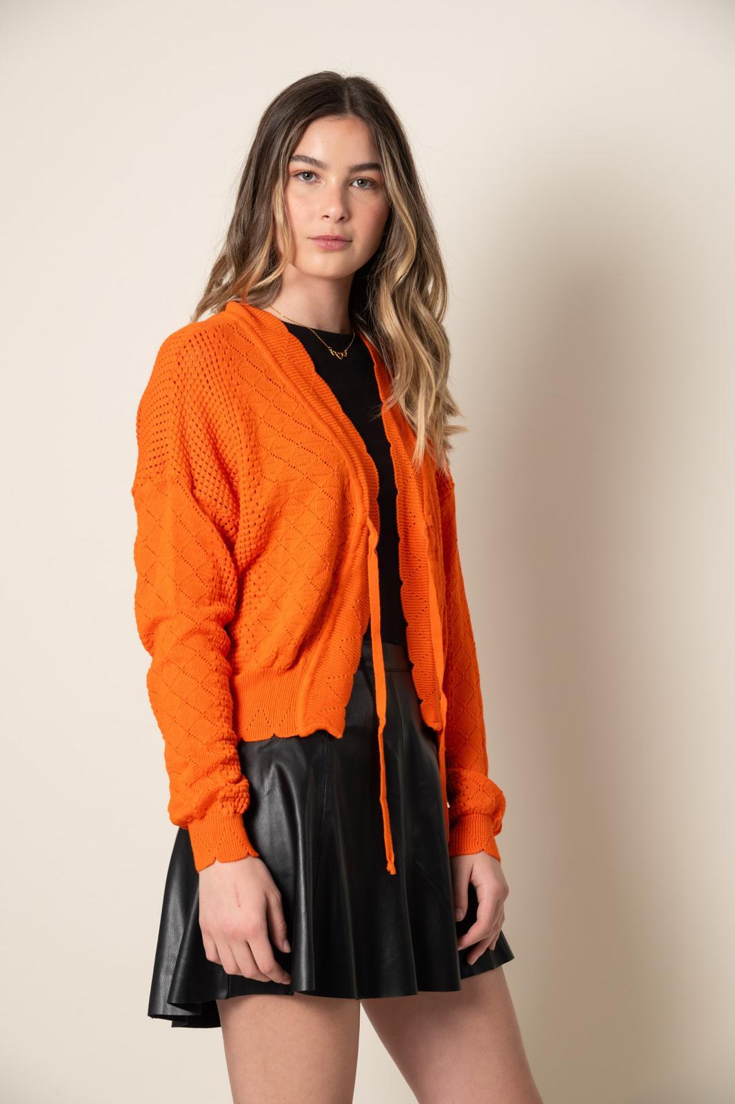 CARDIGAN ALICANTE naranja talle unico