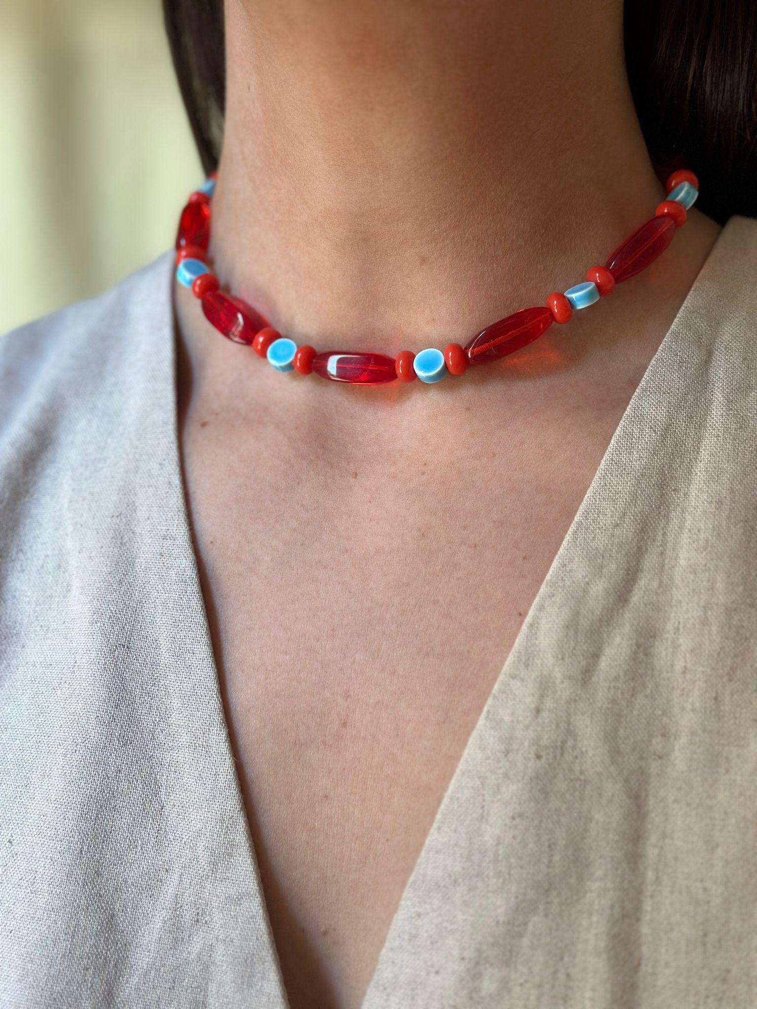 Collar Carroza rojo talle unico