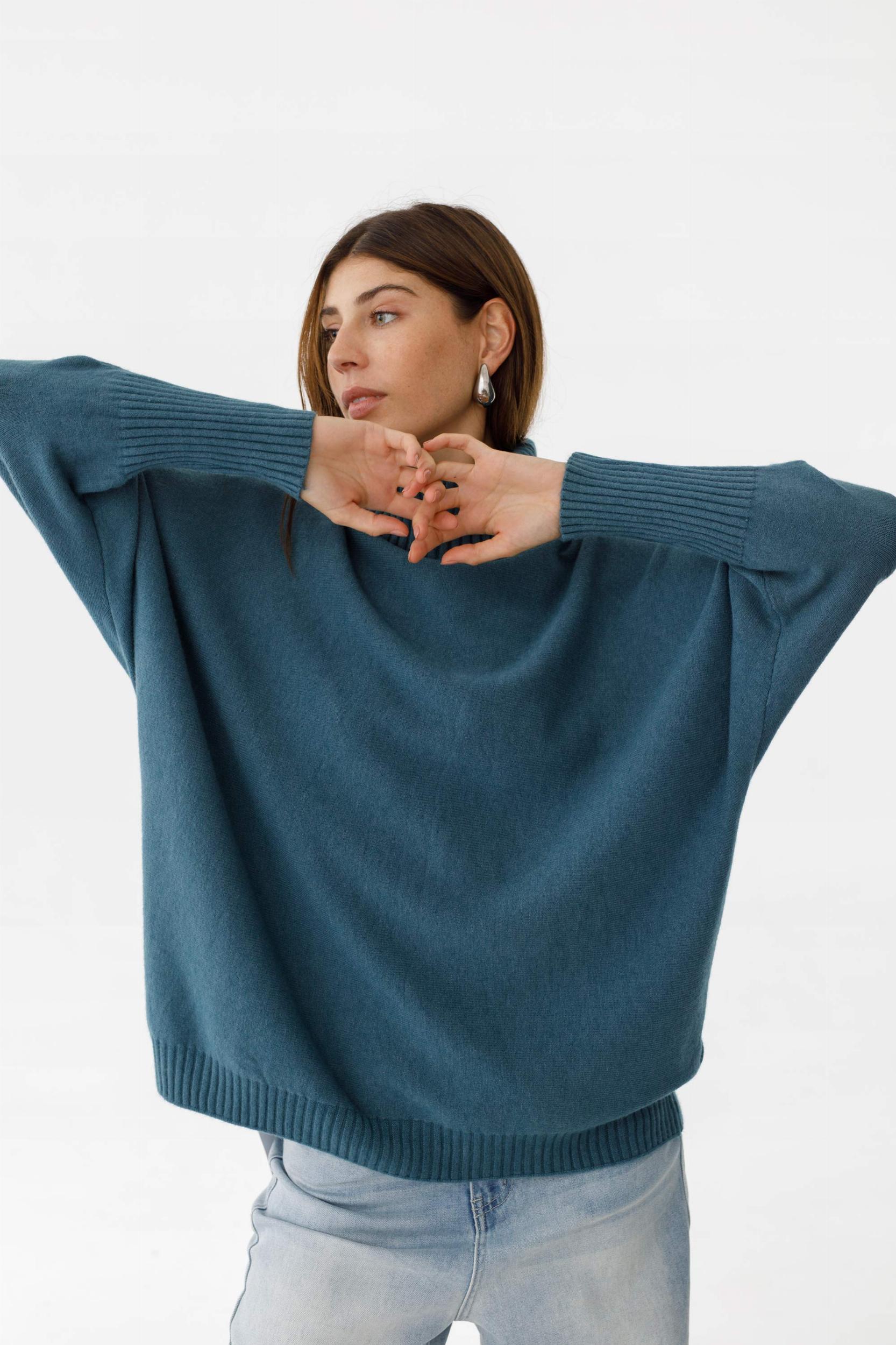 Sweater Azul azul piedra talle unico