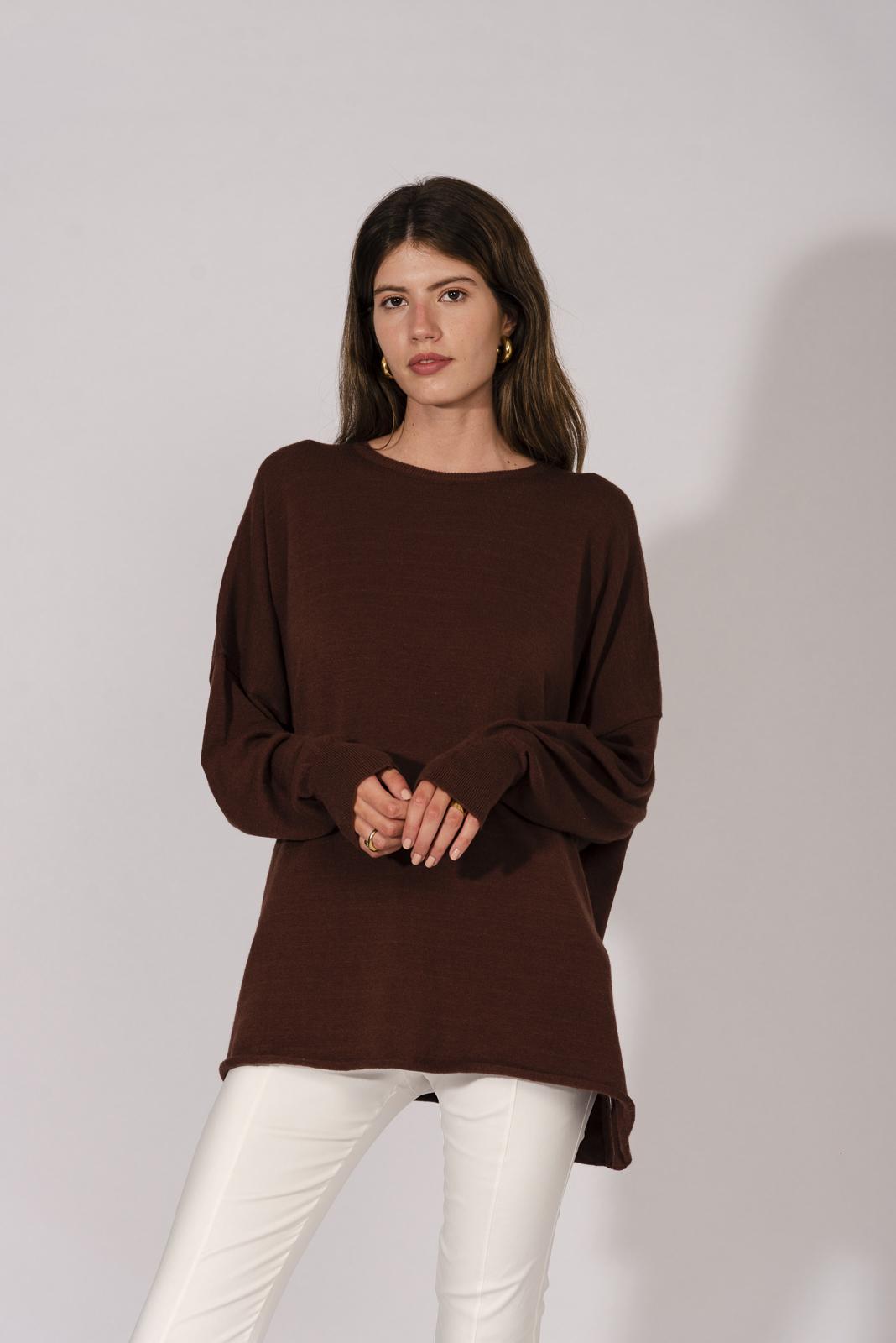 SWEATER GRONBY chocolate talle unico