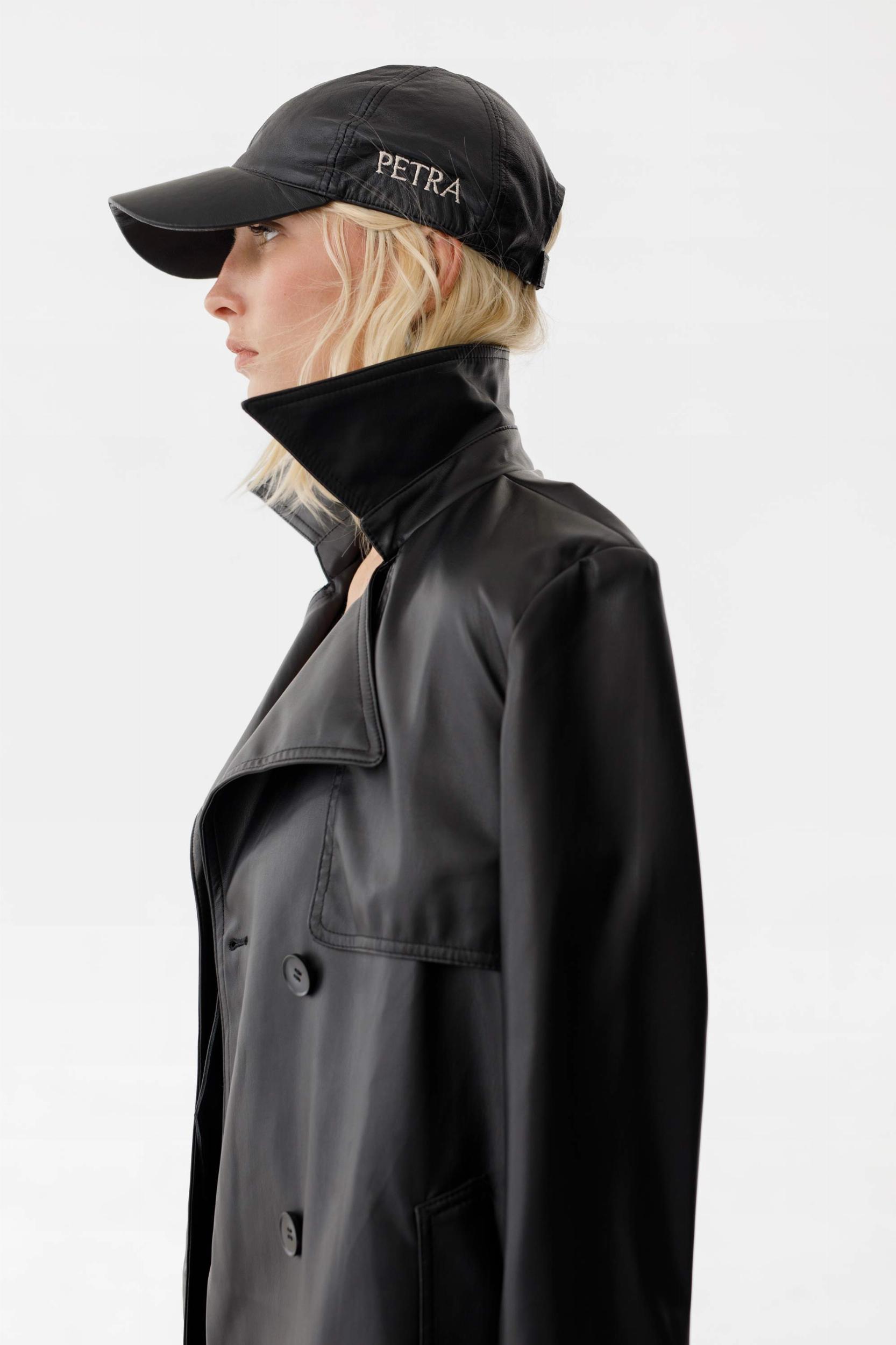 Petra Leather Cap negro talle unico