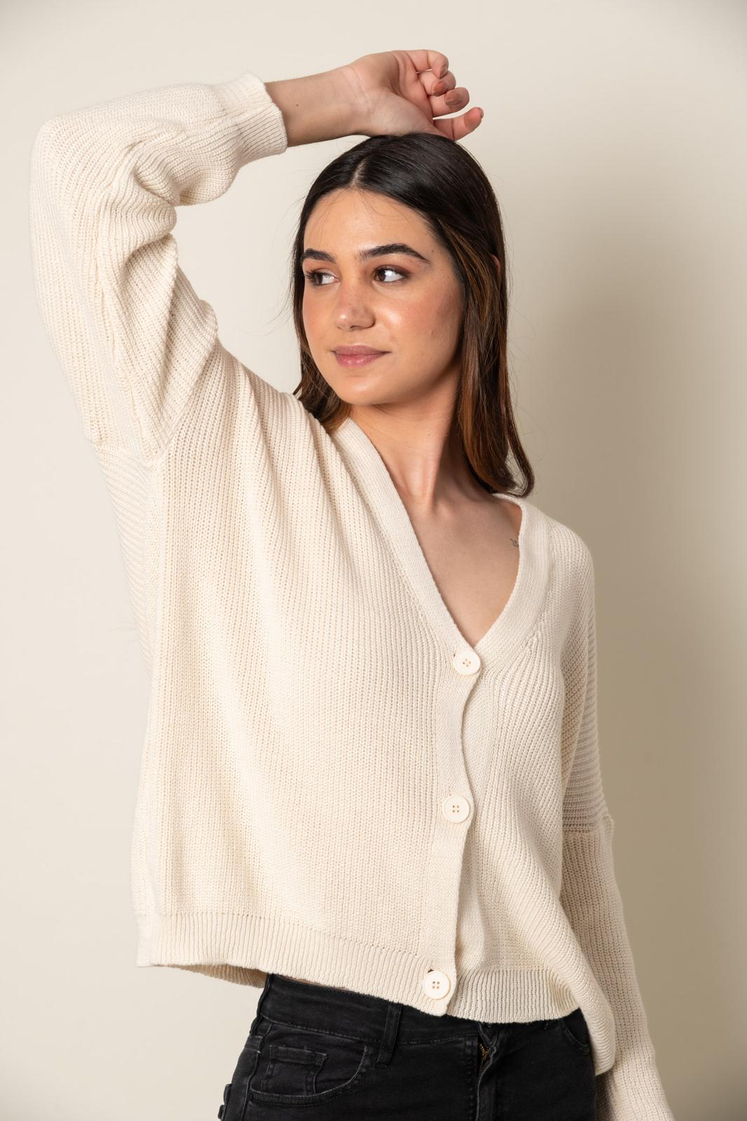 CARDIGAN LUGO crudo talle unico