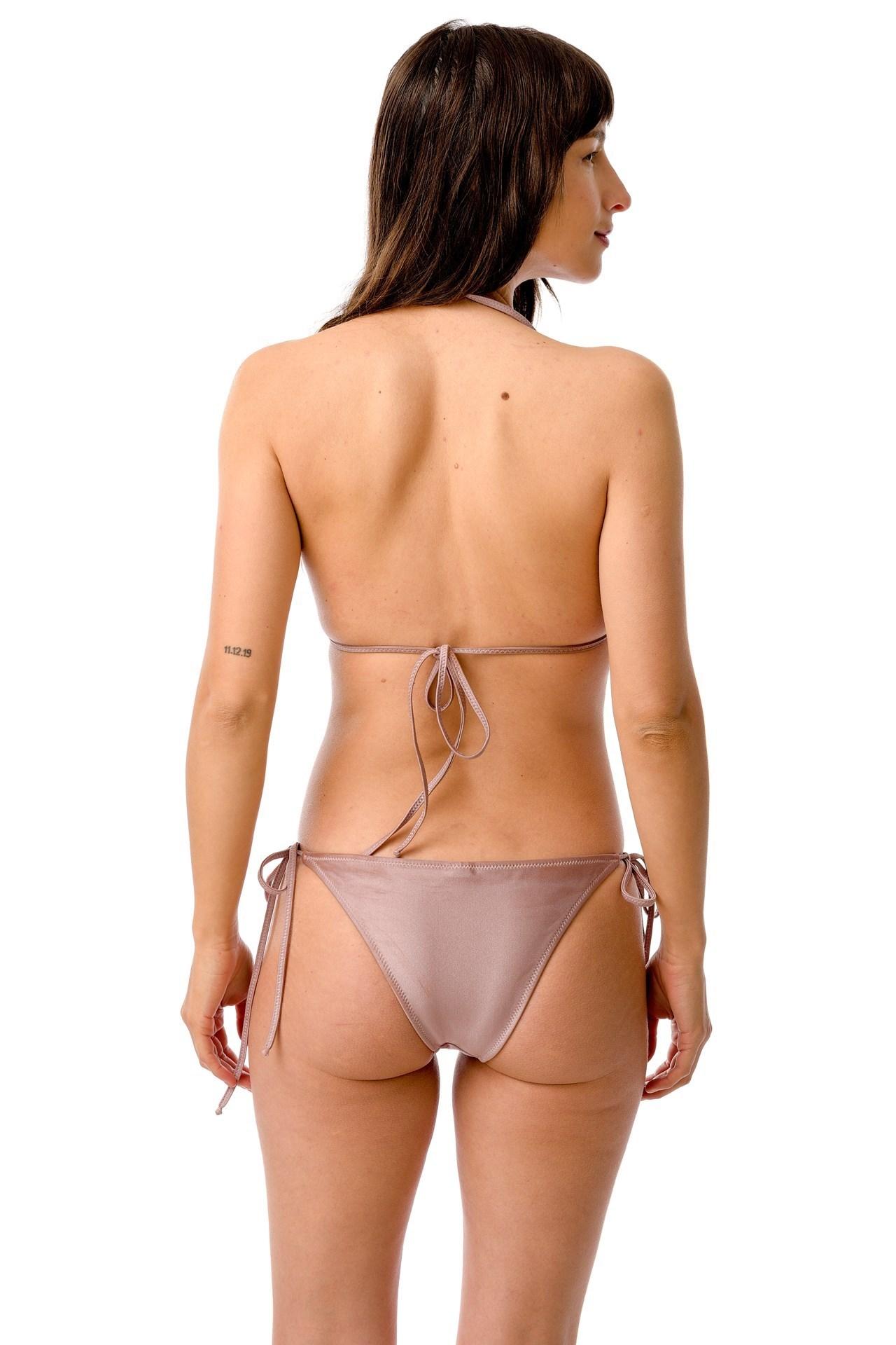 Cozumel - Bikini Triángulo Regulable con Argolla lila m