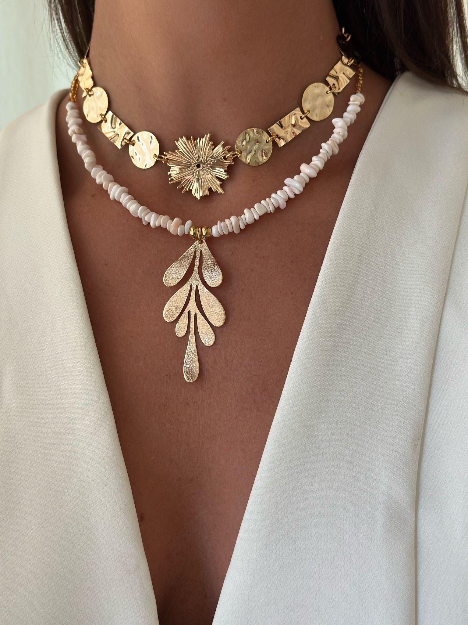 Collar Ramo dorado talle unico